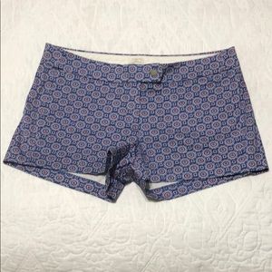 J Crew Factory Blue Medallion Shorts sz 10